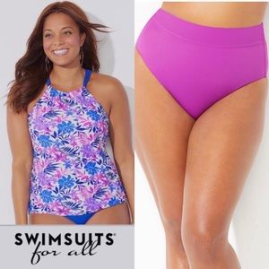 Swimsuits for All High Neck Tankini Swim Set - 18/16